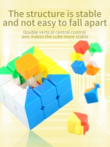 Structural diagram of 3x3 puzzle cube showing the double vertical central control axis