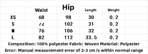 Tabella dettagliata delle taglie per pantaloncini in seersucker a pois con misure in CM