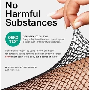Sobsy black fishnet lace stay up stockings with non-slip silicone and high elasticity