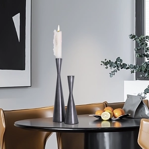 Metal Candle Holder Nordic Taper Candlestick For Desktop Decoration Wedding Party Dinner Centerpiece Minimalist Iron Alloy