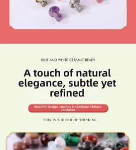 Detailed view of mushroom-shaped natural stone and ceramic decorative accessories