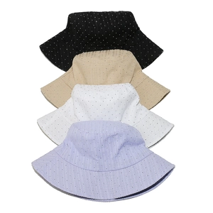 Chapeaux bob pour femmes à large bord avec carreaux et strass en quatre couleurs