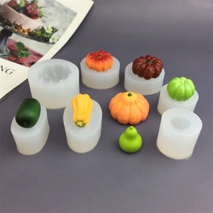 Pumpkin Gourd Shape Silicone Molds DIY Handmade Soap Aromatherapy Wax Plaster Chocolate Cake Baking Tool Flexible