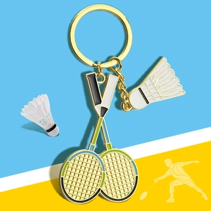 Porte-Clés Sur Le Thème Du Sport En Alliage De Zinc Mini Raquette De Badminton Volant Tennis De Table Pickleball Pour Sac Souvenir Cadeau