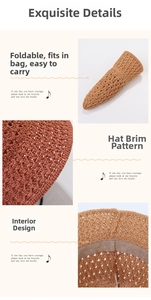 Détails du chapeau cloche tricoté pliable avec texture tissée et doublure intérieure douce
