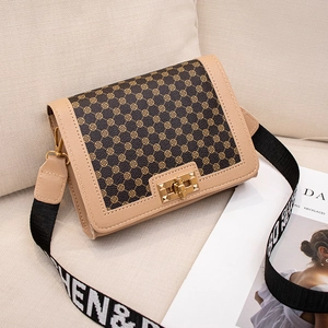 Borsa A Tracolla Da Donna In Pelle Pu Media Con Lettera Stile Vintage Stile Classico Chiusura Quadrata