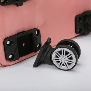 Pink large travel bag with detachable 360-degree silent universal spinner wheels