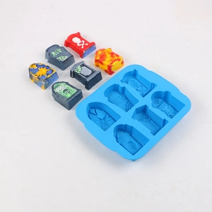 Halloween blue silicone mold for gravestone shaped RIP chocolate and DIY wax crafts