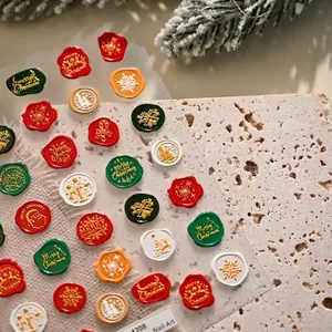 Vintage kerst lakstempel nagelstickers met rendier- en sneeuwvlokontwerpen voor nagels