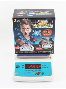 Weight measurement of a lie detector toy in box with vibration and current modes