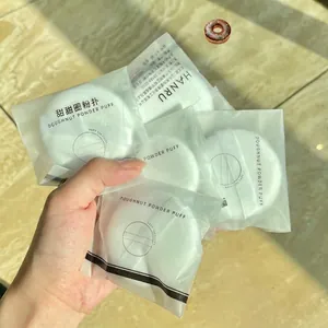Soft Cotton Velvet Makeup Powder Puff Thick Face Setting Sponge Foundation Applicator Round Teardrop Shape