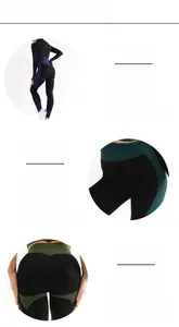 Détail du legging de yoga sans couture à taille haute avec design push-up fessier
