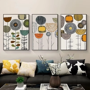 Abstract Plant Leaf Nordic Canvas Wall Art Frameless Modern Geometric Painting Prints For Living Room Home Bedroom Decor
