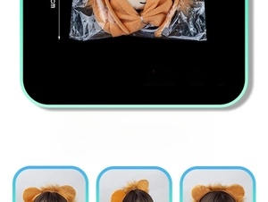 Lion ear headband for Halloween costumes, plush animal ears accessory weighing 46g