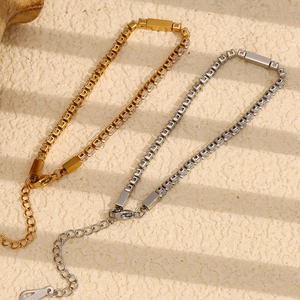 Detail of 3MM zircon tennis bracelets in gold and silver finish with lobster clasp