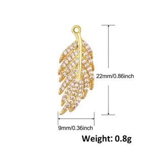 Detailed dimensions of gold-plated mermaid pendant showing 22mm length and 9mm width size