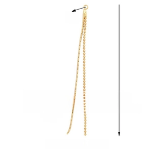 Détail du connecteur de bijoux doré de 72 mm avec dimensions précises et poids par pièce