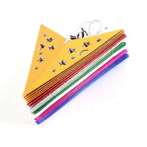 Colorful 3D hollow laser star hanging ornaments for Christmas and party decoration