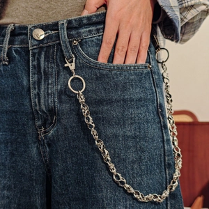 Skull Pants Chain Metal Alloy Waist Link Hip Hop Punk Gothic Dark Style Streetwear Unisex Jewelry Accessory