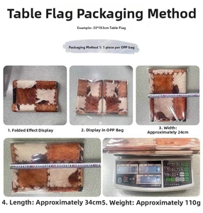 Detailed packaging and dimensions view of 33x183cm red cherry linen table runner