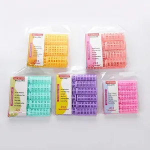 Five sizes of nylon hair rollers set for various curls including 15mm to 36mm diameters