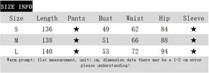 Detailed size chart for the sexy lace backless dress showing length and waist measurements