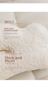 Detail of 750g/m2 faux wool texture on pink cat paw pillow with thick soft fibers