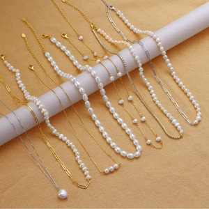 925 Sterling Silver Necklace With Freshwater Pearl Pendant Elegant Minimalist Jewelry For Women Daily Wear Aesthetic