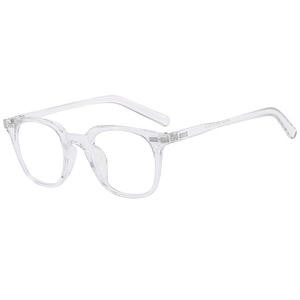 Classic transparent TR90 blue light blocking glasses frames with silver rivet accents