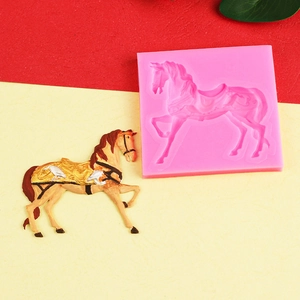 Siliconen paardenvorm voor DIY-harsambachten en decoratieve fondant taarttoppers