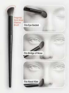 Détail du pinceau contouring nez imitant le doigt pour une application précise du maquillage