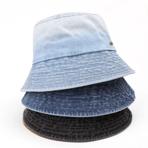 Chapeau Bob En Denim Lavé Rétro Coton Pliable Protection Solaire Chapeau De Pêche Extérieur Décontracté Pour Femmes Hommes
