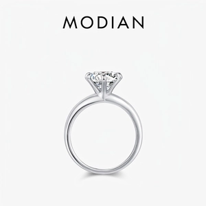 Moissanite Ring 925 Sterling Silver Round Brilliant Cut D Color VVS1 Luxury Engagement Wedding Finger Jewelry For Women