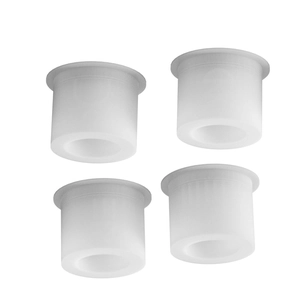 Set of four translucent cylindrical silicone molds for DIY candle making and resin crafts