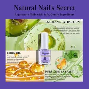 Nail hardener treatment 12ml with squalane and corn oil for strengthening damaged nails