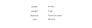 Specifications for titanium steel moon necklace model P1166 with 40 plus 5cm length
