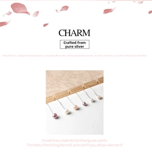 Detail of S925 sterling silver drop earrings featuring natural freshwater pearls in varied colors