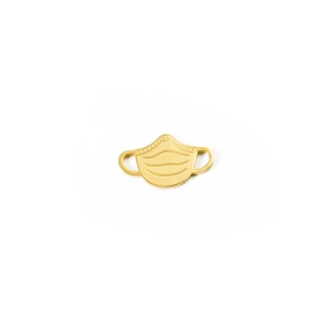 Pendentif masque créatif en acier inoxydable doré pour bijoux DIY et colliers