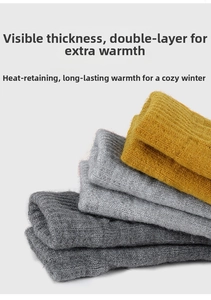 Close-up of thick double-layered knit texture for winter thermal warmth and heat retention