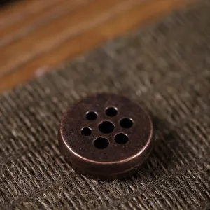 Porte-encens lotus antique en cuivre avec 7 trous pour bâtonnets d'aromathérapie