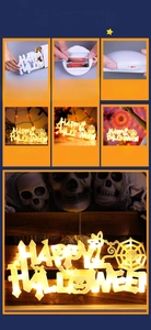 Detail of LED Halloween suction cup light with battery compartment and switch guide