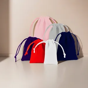 Elegant Velvet Drawstring Jewelry Pouch And Faux Leather Snap Button Gift Bag For Rings Earrings Bracelet Storage Packaging