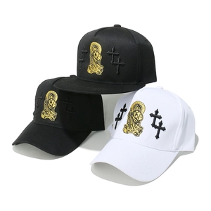 Cross Embroidery Baseball Cap Cotton Sun Protection Streetwear Hip Hop Religious San Judas Tadeo Snapback For Men Women