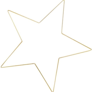 Metal Star Shaped Wreath Ring Gold Paint Frame For DIY Dream Catcher Christmas Garland Decor Macrame Craft