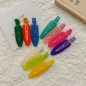 Rainbow matte seamless hair clips set in ten vibrant colors for women styling