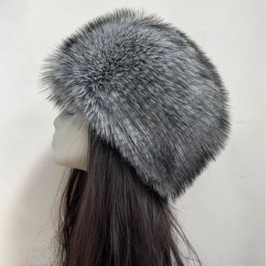 Women Faux Fox Fur Russian Cossack Hat Winter Thickened Warm Mongolian Dome Style Elegant Thermal Cap For Outdoor