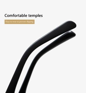 Close-up of comfortable black temple tips showing ergonomic anti-slip design for sunglasses