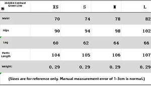 Guide des tailles pour ensemble haut bustier et pantalon large avec mesures détaillées