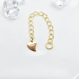 Necklace Extension Chain Heart Water Drop Tail Extender For Jewelry Making DIY Gold Plated Finding