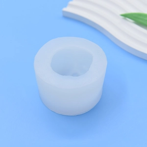 Translucent persimmon-shaped silicone candle mold for DIY soy wax aromatherapy crafts